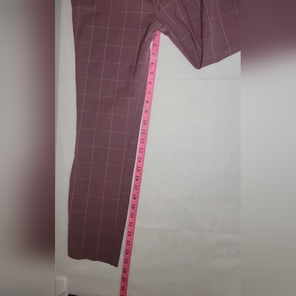 a new day Stretch Skinny Pale Plum Plaid Women's Dress Pants Size 6 - Picture 12 of 13